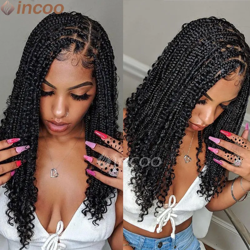 Pelucas sintéticas trenzadas Bob Box para mujeres negras, 12 pulgadas, trenzas Jumbo, africano, corto, Boho, extensiones de cabello