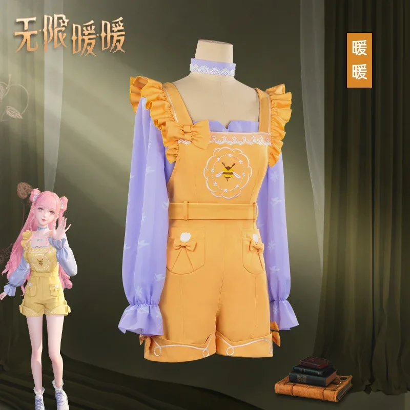 

Infinity Nikki Cosplay Game Anime Nikki Costume Yellow Lovely Rompers Overalls Uniform Halloween Party Play Cosplay Outfit