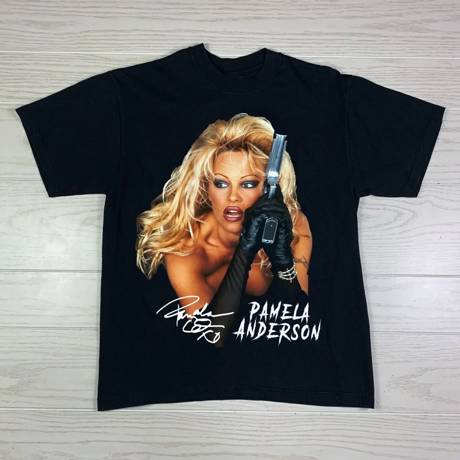 Nova camiseta rara de Pamela Anderson masculina, americana para fãs, todos os tamanhos, manga longa ou curta, WS2638