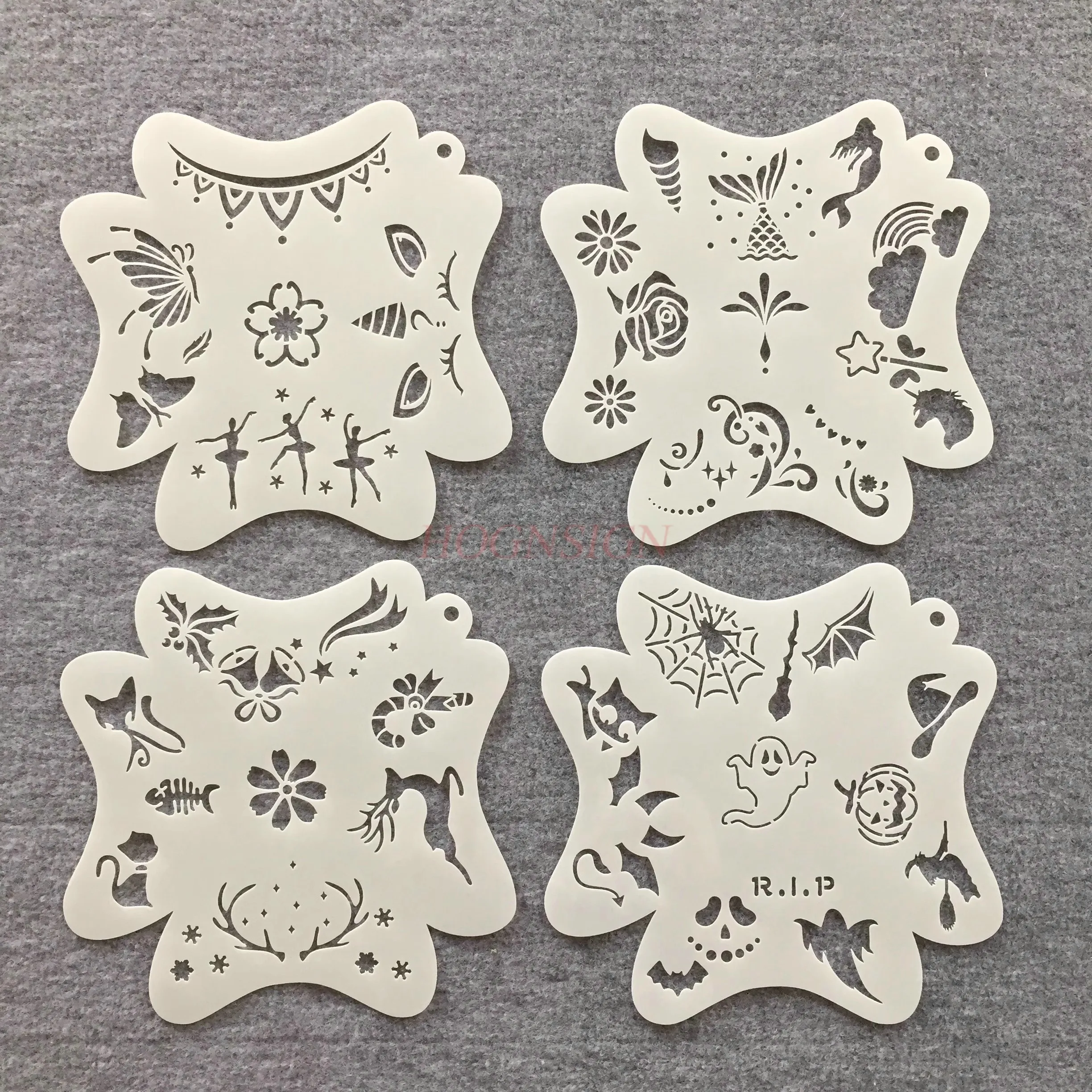 

1 шт., новая живопись на лице, распылитель, полая татуировка на лице, роспись, праздничный шаблон, линейка, форма для рисования, линейка