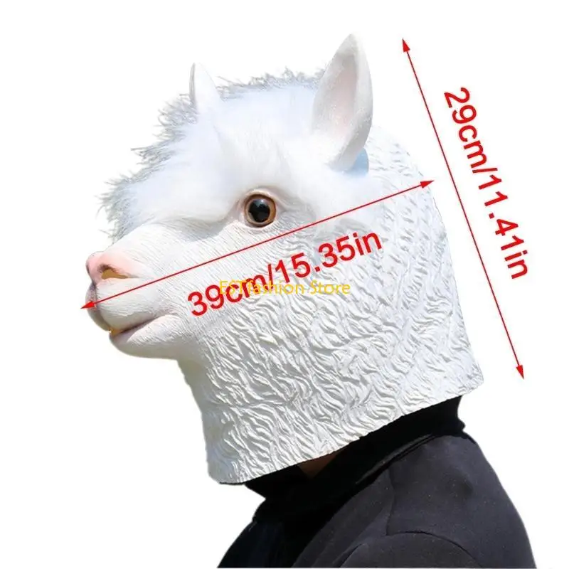 Y5GC Halloween Sheep Cosplay Mask, Full Full Head Máscara Costume Halloween Cosplay Fantas