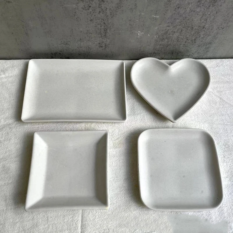 Heart Tray Silicone Mold for DIY Concrete Cement Storage Dish Plates Mould Epoxy Resin Plaster Handicraft Making Tool Home Decor