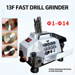 Drill Bit Sharpener Grinder Machine 1mm to 14mm Twist Drill Bit Grinding Machine With CBN Wheel or SDC Wheel 13F