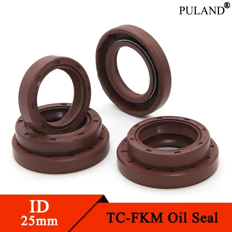 1/2pcs ID 25mm FKM Oil Seal TC-25*31/32/33/34/35/36/37/38/40/42/45/47/48/50/52/60/62*5/7/8/10/12mm Fluorine Double Lip Oil Seal