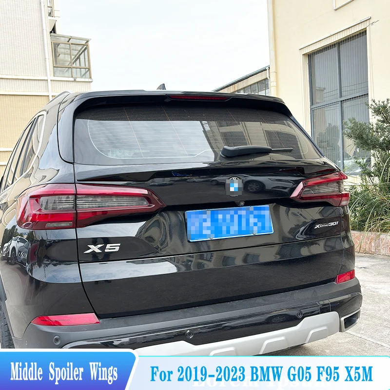 

For 2019--2023 BMW G05 F95 X5M Rear Middle Spoiler Wings High Quality ABS Material Black Car Tuning Body Kit Accessories Styling