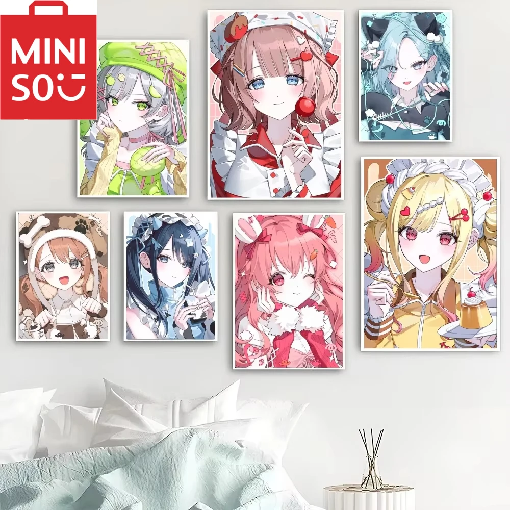 

MINISO DIY картина маслом по номерам проект Sekai красивые девушки украшение дома настенный декор для гостиной лучший подарок рамки