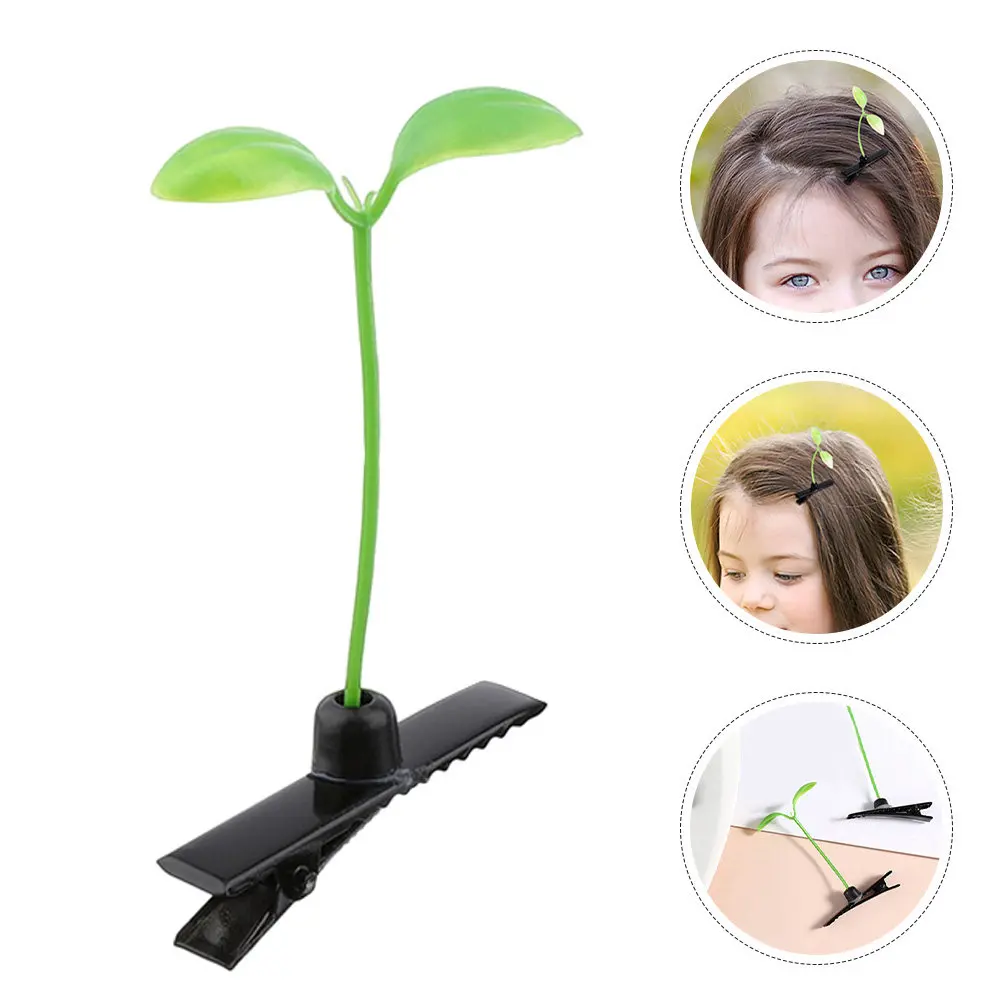 

80Pcs Bean Sprout Hair Clips Cute 3D Plant Hair Accessories for Festivals Parties Home DIY Hairpins Leaves Clips