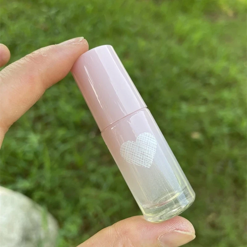 5/10ml 그라데이션 핑크 유리 롤온 병 빈 향수병 패턴 에센셜 오일 롤러 볼 병 액체 메이크업 용기