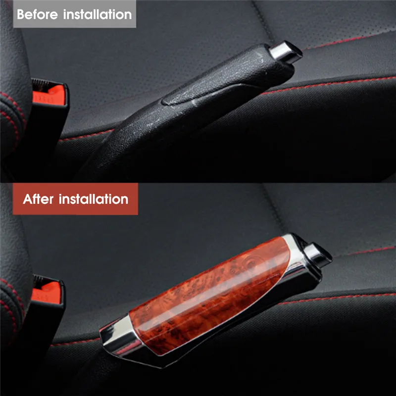 For Audi A3 S3 8L 8P 8V A4 S4 B5 B6 B7 B8 A5 S5 Car Hand Brake Cover Handbrake Grips Protection Cover Carbon Fiber Parking Brake