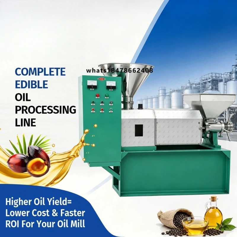 Automatic Screw Oil Press Machine 6YL-100 for Small Edible Oil Mill Plant Grain and Oil Processing Machinery for Seed