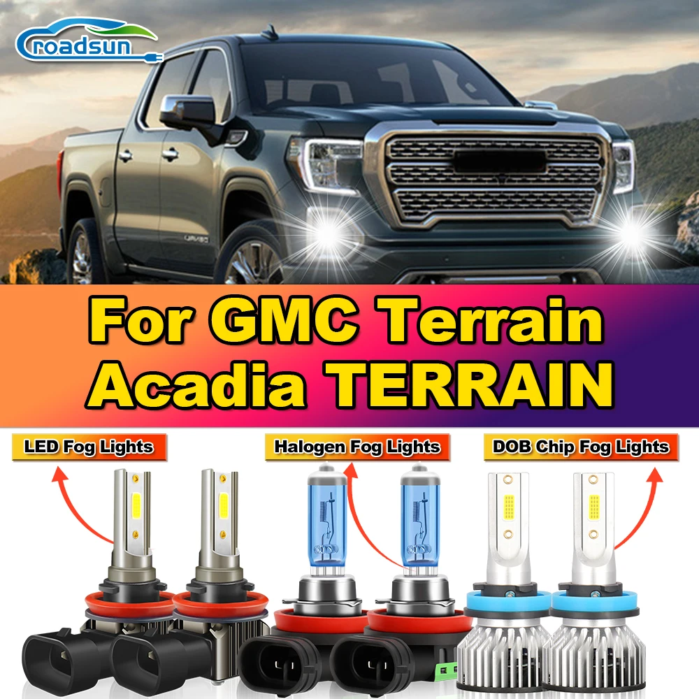 

20000LM H8 H9 H11 Auto Fog Lamps 100W Canbus LED Fog Lights 6000K White 12V Plug And Play For GMC Terrain Acadia TERRAIN