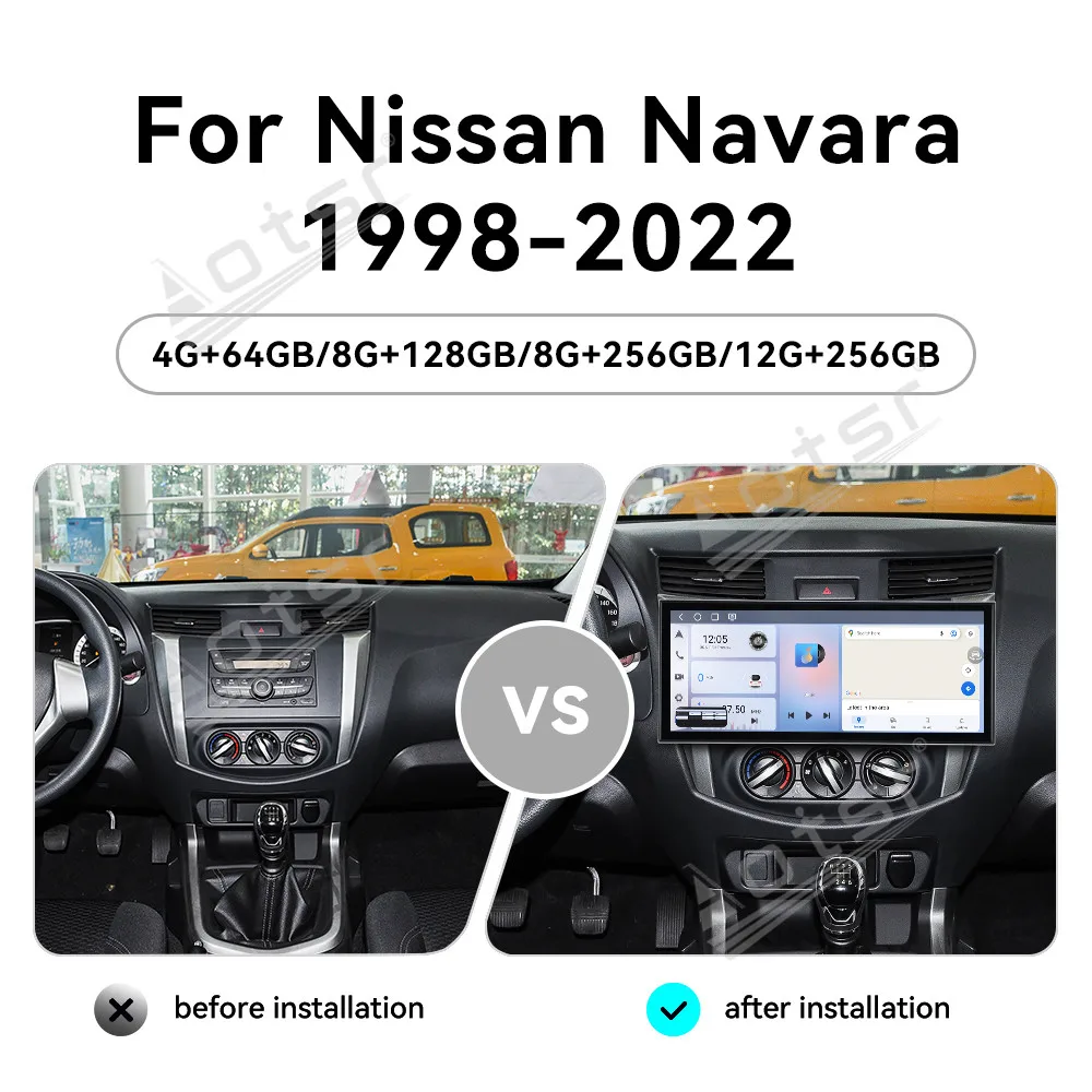 

Для Nissan Navara 1998-2022: Автомагнитола Android 15 с HD-экраном 15.8'', мультимедийный видеоплеер, GPS-навигация, Carplay, DSP, BT, WIFI