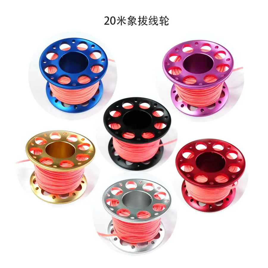 

Scuba Diving Handwheel Aluminum Alloy Elephant Buoy Coil Pay-off Color Diving Elephant Wire Drawing Wheel