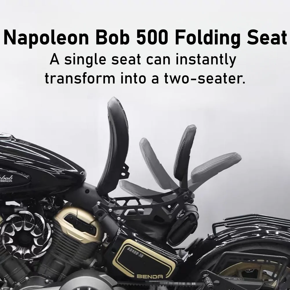 For Benda Napoleon 450 Motorcycle Modified Folding Rear Seat Single Seat To Double Seat Hidden Seat