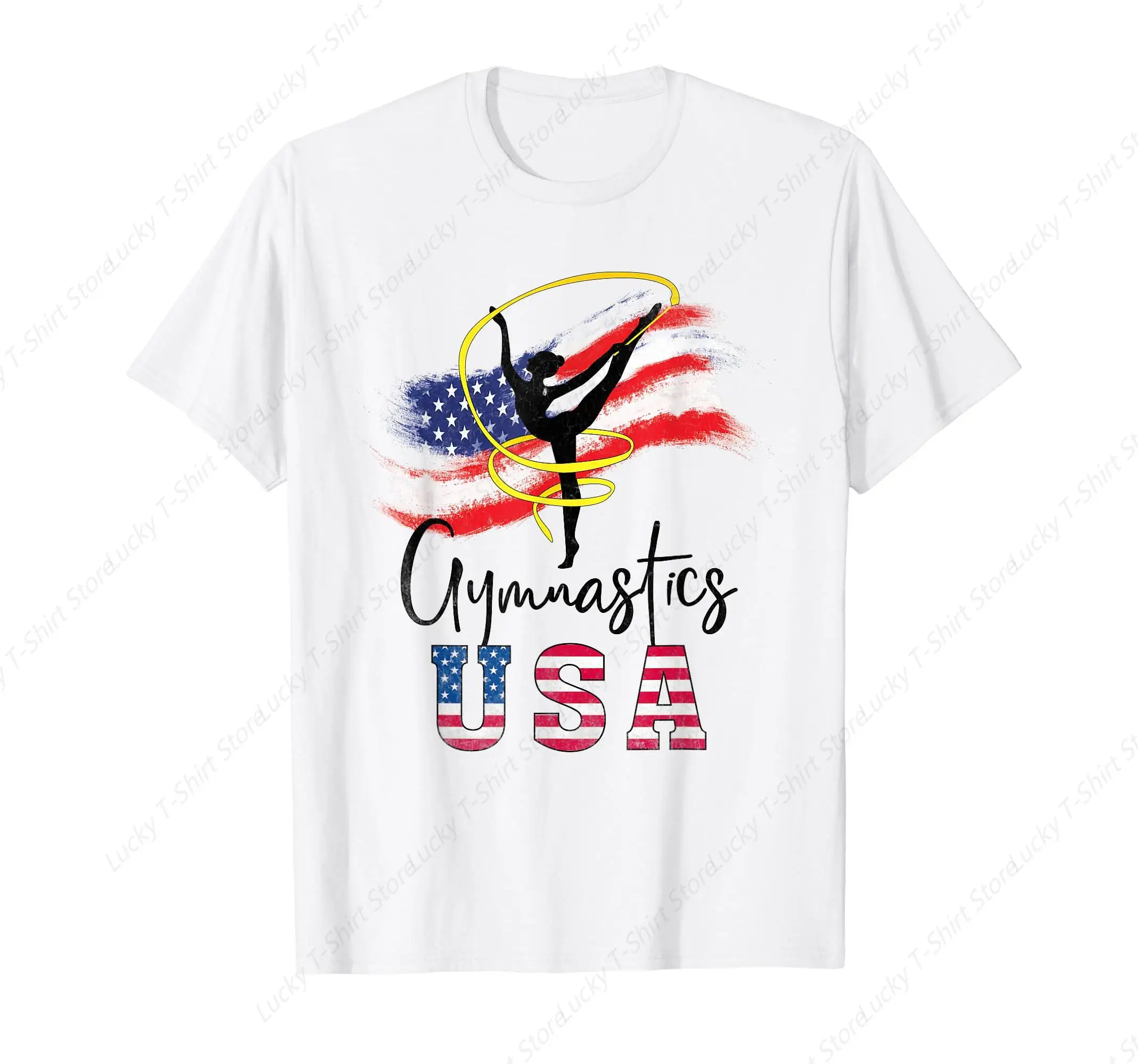 American Flag Gymnastics Apparel T-Shirt