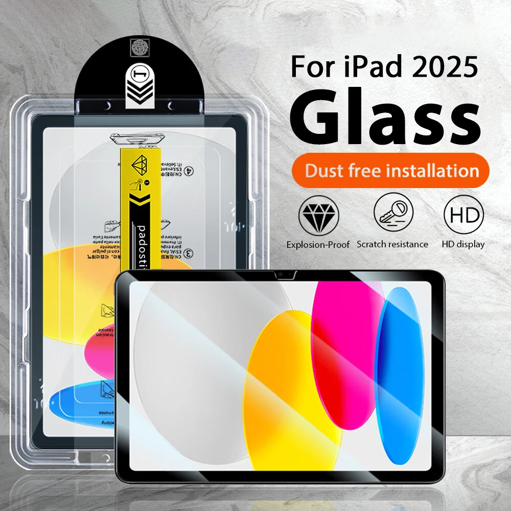 

Screen Protector Tempered Glass For iPad A16 2025 Pro 13 11 M4 12.9 10 9 10th 9th Generation Air 5 4 3 M3 M2 Mini 7 6 Accessorie