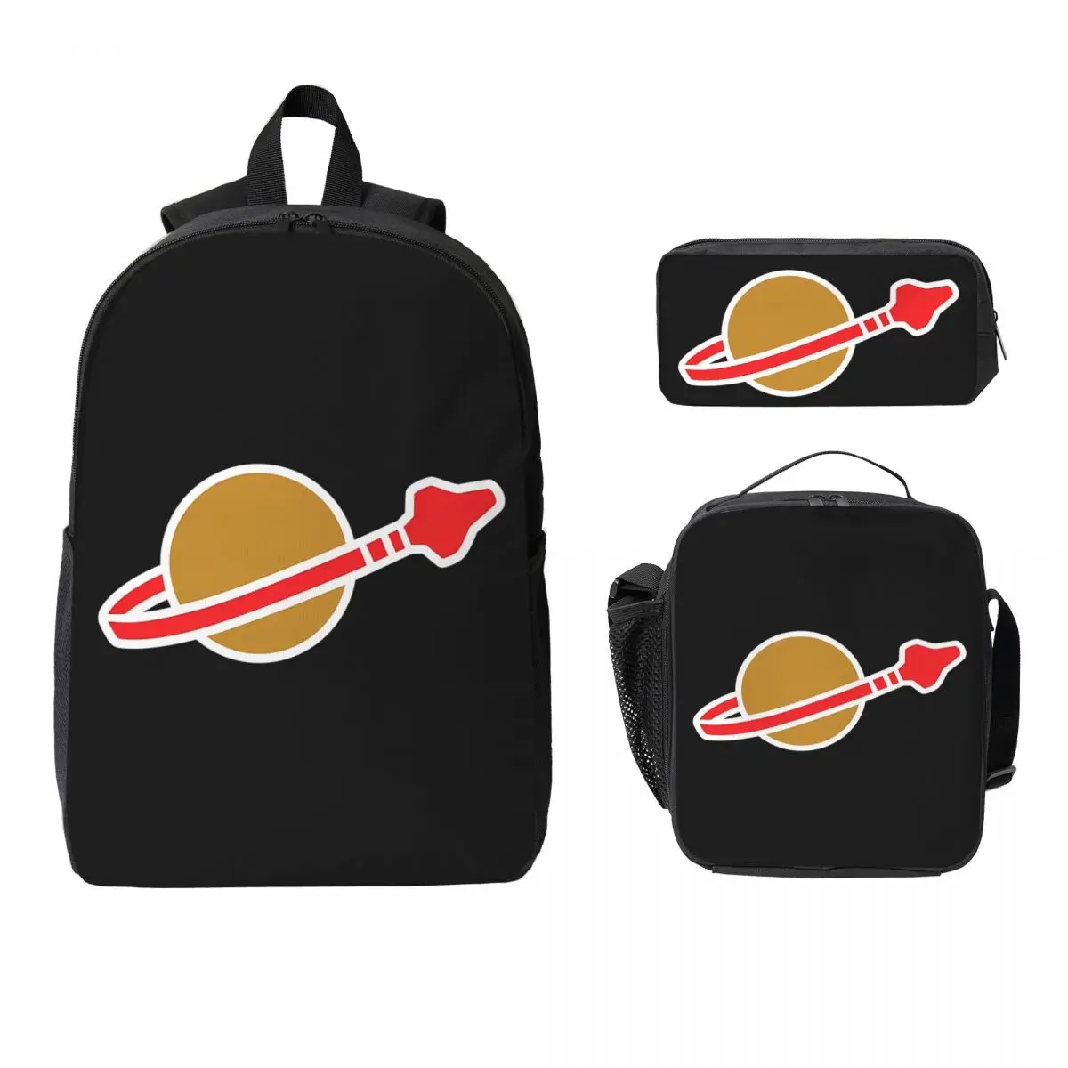 Classic Space Logo Backpack Student BookBag School Bag Computer Shoulder Bags 3ps Insulated Lunch Bag Pencil Case