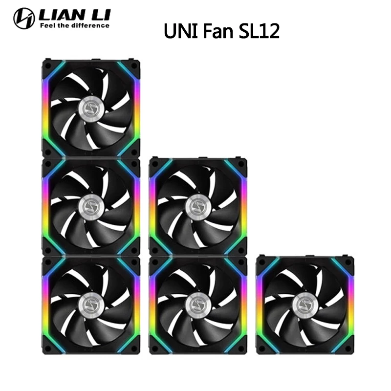LIAN LI UNI FAN SL120 ARGB Cableless Modular Fan Kit,Case RGB Fan PWM Daisy Chain,Clutter-free Cooling,L-connect UNI Hub