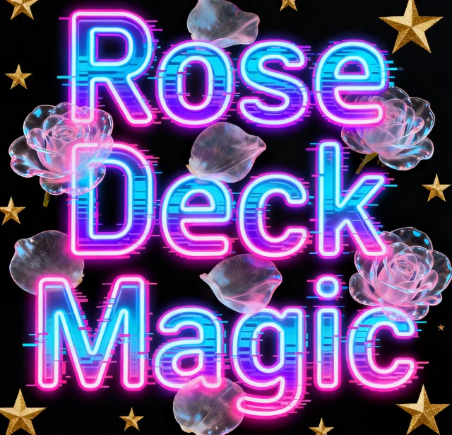 Rose Deck Magic - Ace Card to Real Rose Transformation for Close-Up Romantic Illusions Magician Tricks Classic Toys