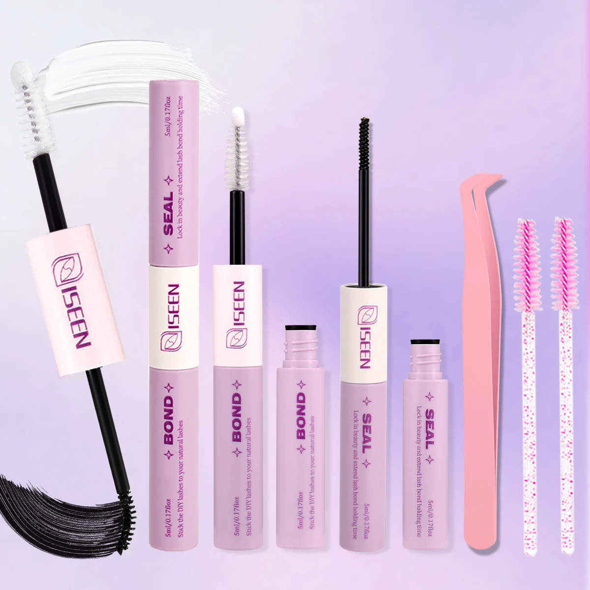 لاش بوند وختم 10 مل رموش فردية غراء وختم أدوات تمديد الرموش فائقة القوة