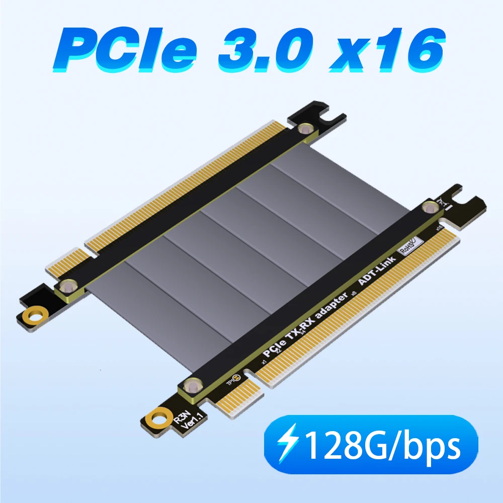 

PCIE X16 удлинительная линия x16 штекер-гнездо pcie tx-rx обменная линия сигнала PCIe3.0x16 gen3 128G/bps Высокоскоростная передача