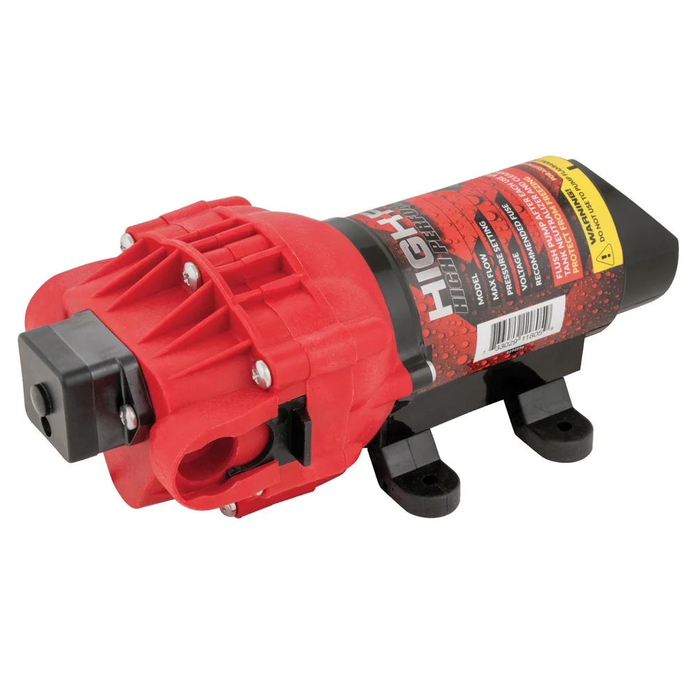

High Performance 12V Diaphragm Sprayer Pump 2.4 GPM 60 PSI Self Priming Durable Chemical Resistant Quick Connect Energy Saving