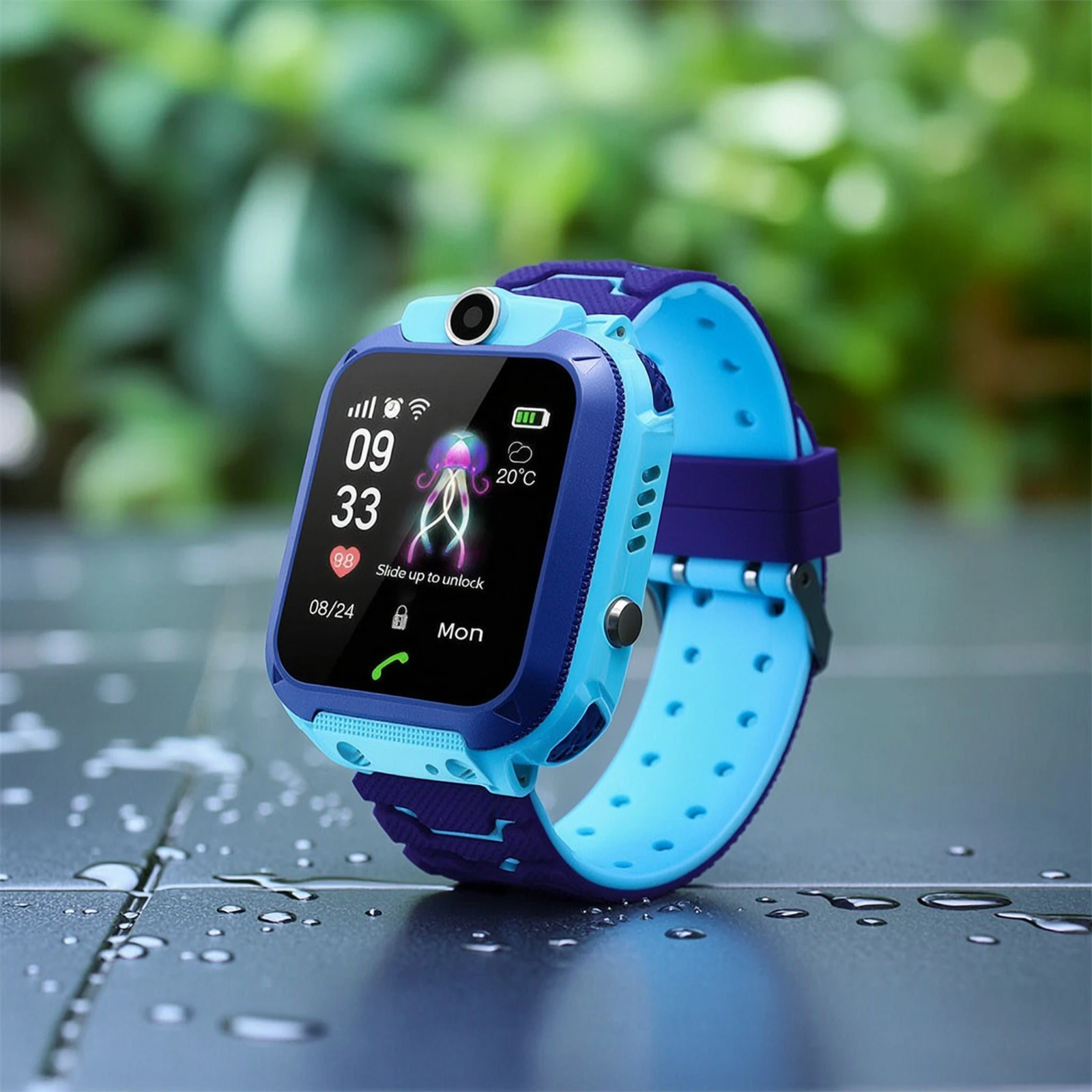 Phone Watch with Camera SOS Smartwatch with Camera Touchscreen Smart Watch Soft Silicone for Children, Emergencies, School