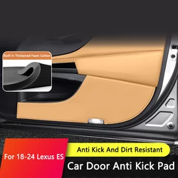QHCP Car Door Side Edge Anti Kick Pad Glove Box Under Film Protector Stickers Car Accessories For Lexus ES200 260 300H 2018-2025