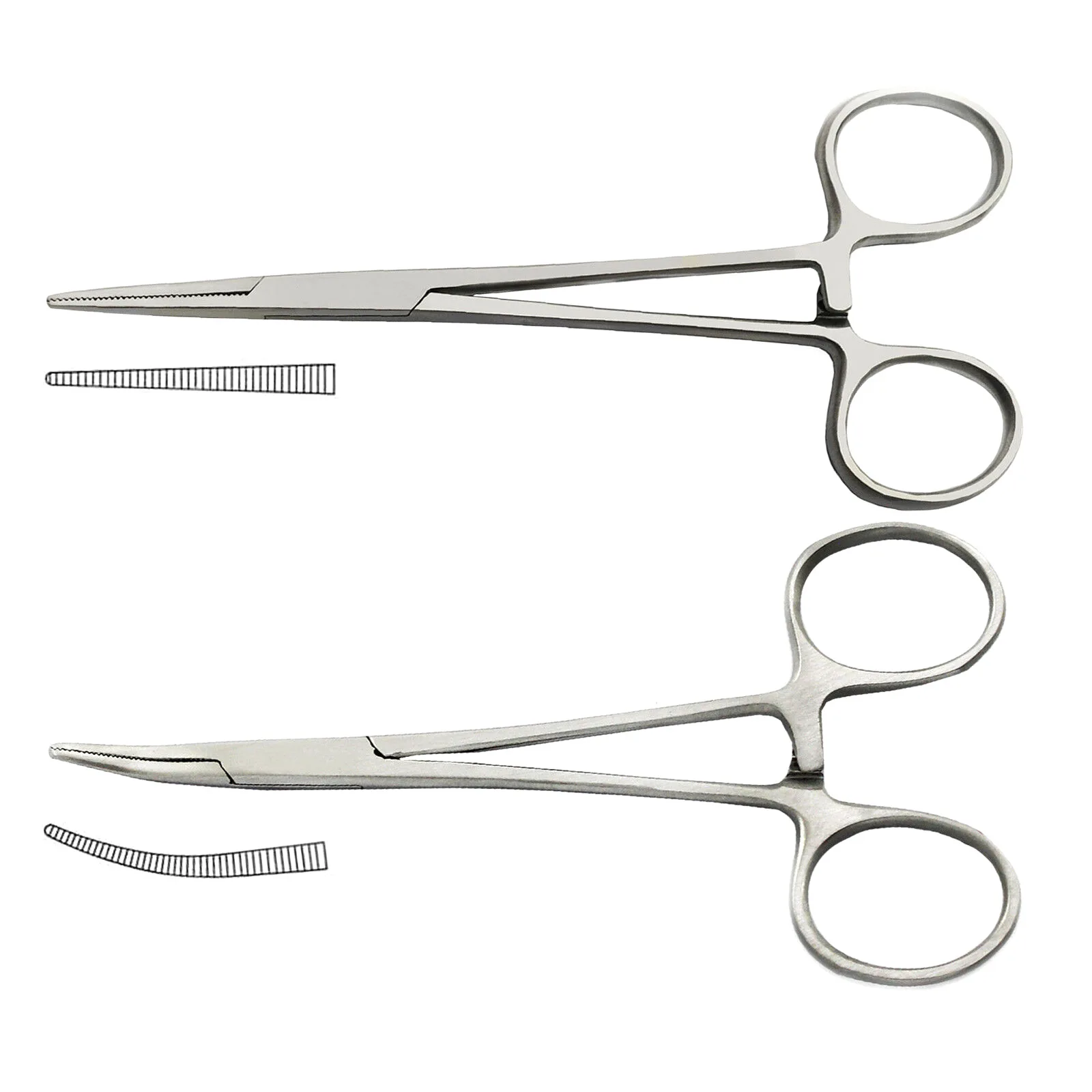 Stainless Steel Curved Tip And Straight Tip Forceps For Locking Clamp Hemostatic Forceps Arterial Forceps Clamp Fish Hook Pliers