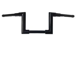 YUNTANMT Gloss black Height 8/10/12inch Rise 1.5 Inch Fat Z Handlebar Ape Hanger Bar For Harley Sportster Softail Dyna Road king