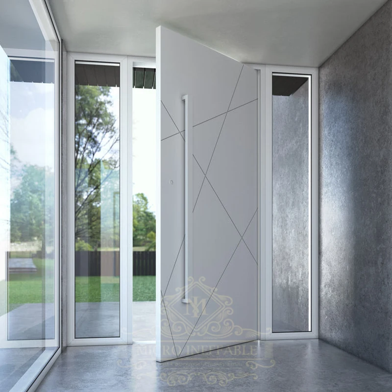 China'S Modern Main Door Design Luxury Style Security Exterior Anti-Theft Stainless Steel Metal Entry Door