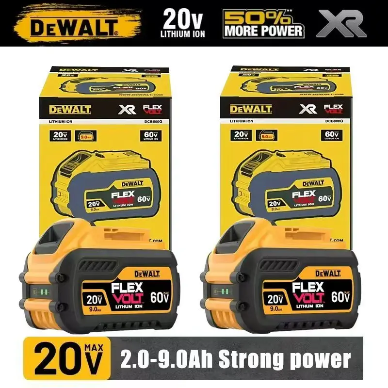 New  Genuine Dewalt  Battery,20V  6AH 9AH Rechargeable Lithium Ion Battery, Dewalt DCB200 DCB206 Power Tool Replacement Battery
