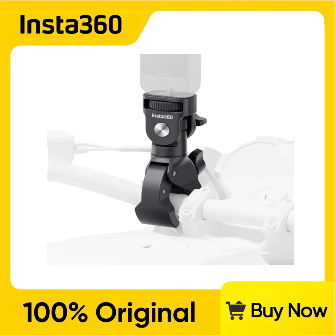 Insta360 Heavy Duty Clamp no ball joint for stabler shots fix your camera to your handlebars