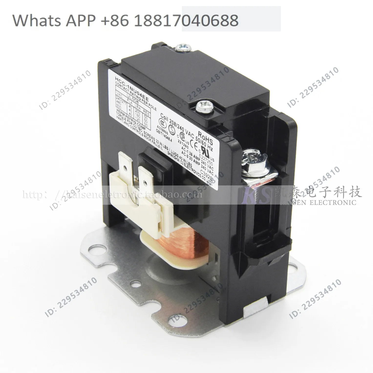 208V-240V 40A HCC-1NU04EE GC-1NU04XA Air Energy Heat Pump Single Phase AC Contactor