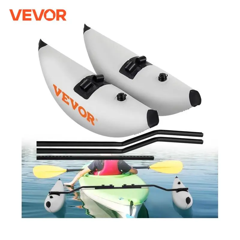 VEVOR 2 Pcs Kayak Outrigger Stabilizer Inflatable Outrigger Float Standing Float Stabilizer System Kit for Canoes Fishing Boats