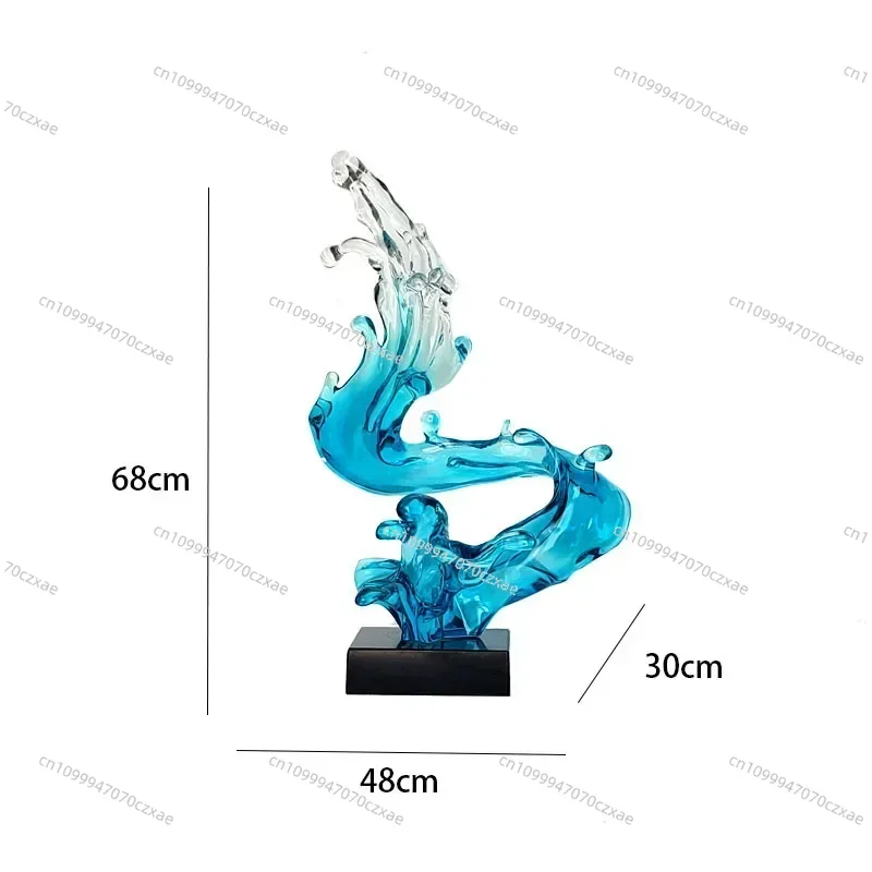 Modern Creative Wave Sculpture, Corridor， Foyer ，living Room Decoration
