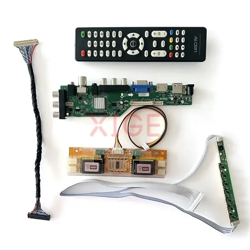 Imagem -03 - Placa de Driver Compatível com M190en01 M190en02 M190en03 M190en04 4ccfl Sinal Digital Dvb 30pin Lvds Kit Matriz 1280*1024 ir Mais av Mais Usb Mais Hdmi Mais Vga