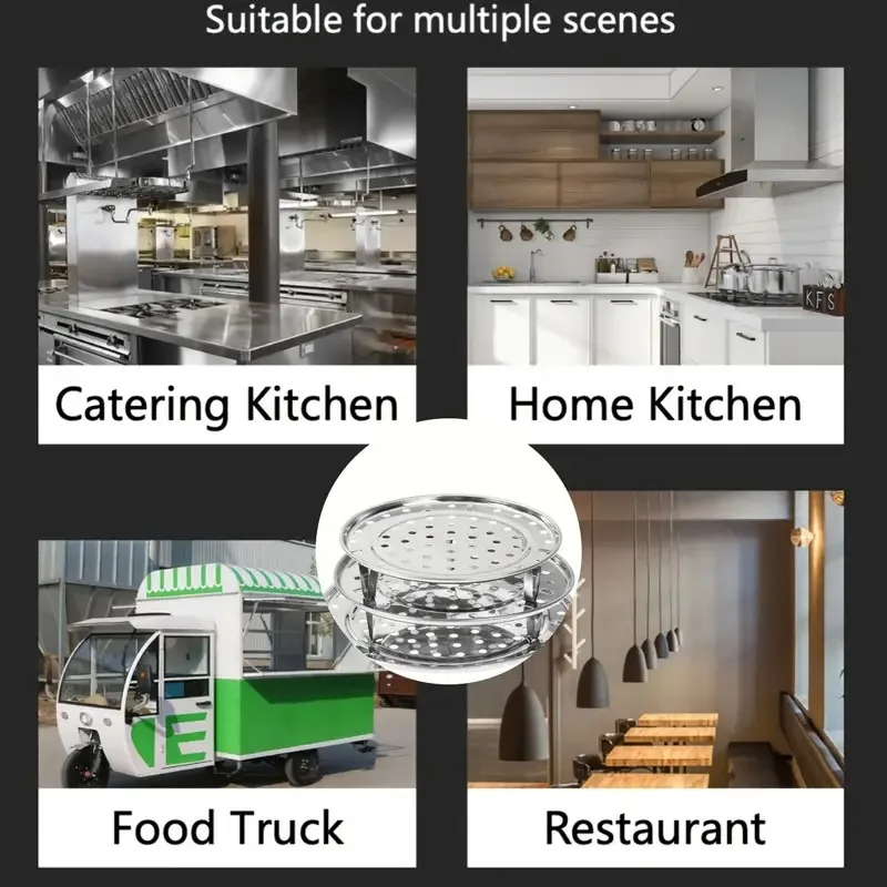 Round Steam Tray for Pressure Cookers Instant Pots and Stockpots Insert for Steaming Vegetables Kitchen Cookware Accessory