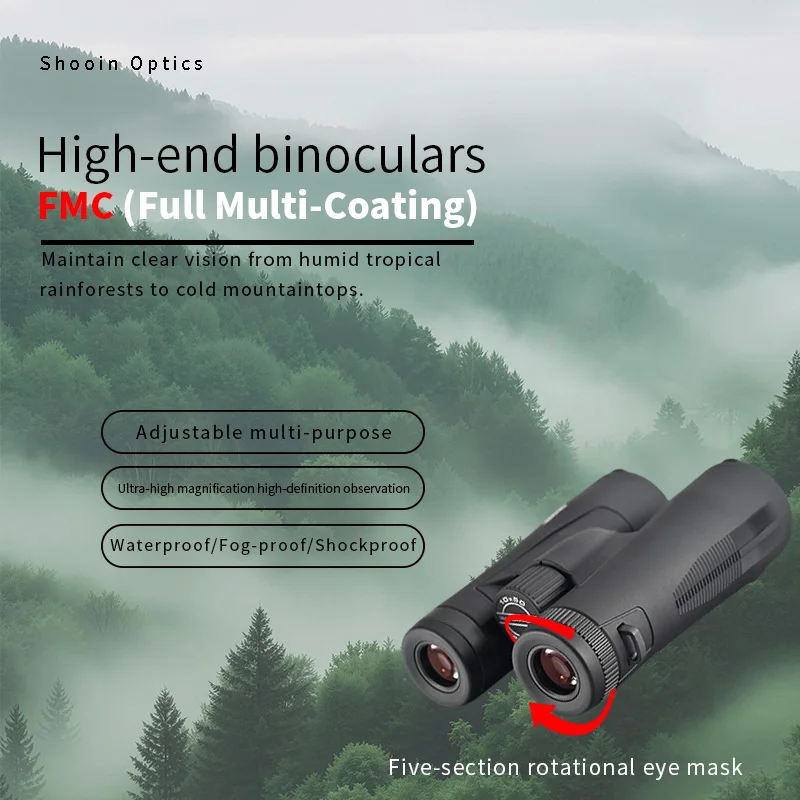 Shooin Optics SO3 10x50 HD Binoculars FMC For Outdoor Camping Hunting Bird Watching - view 3