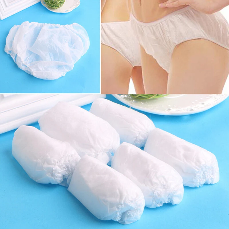 

6Pcs/set Disposable non woven paper brief panties underwear ladies women