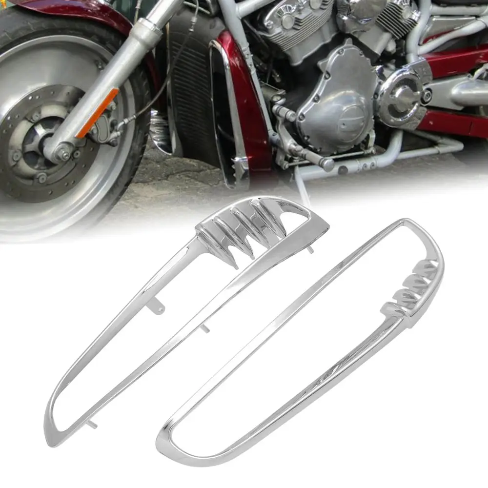 Motorcycle Radiator Trim Bezels Both Side Trim For Harley-Davidson V-Rod/Vrsc 2002-2010 Abs Plastic Both Sides Bezel Trim Chrome