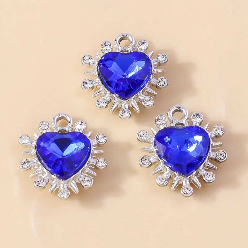 Leslie 10 Stück 17 x 20 mm brillante Kristall-CZ-Schneeflocken-Charms-Anhänger für Schmuckherstellung, Weihnachten, Ohrringe, Halskette, Zubehör – Detail 5