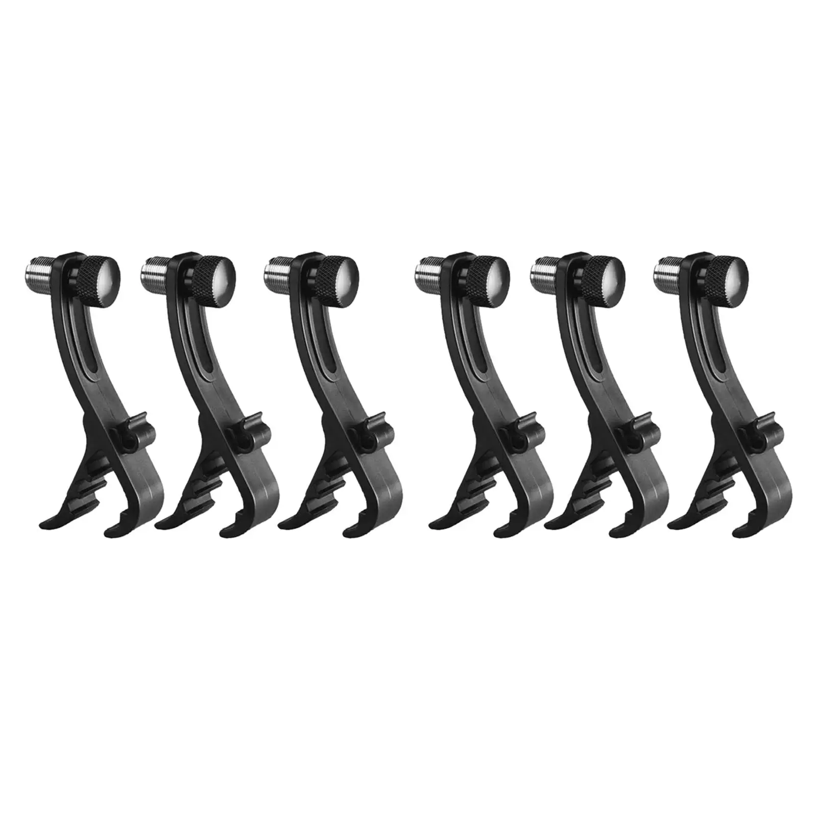 

6 PC Adjustable Battery Clips Microphone Clips on Mounting Clamps