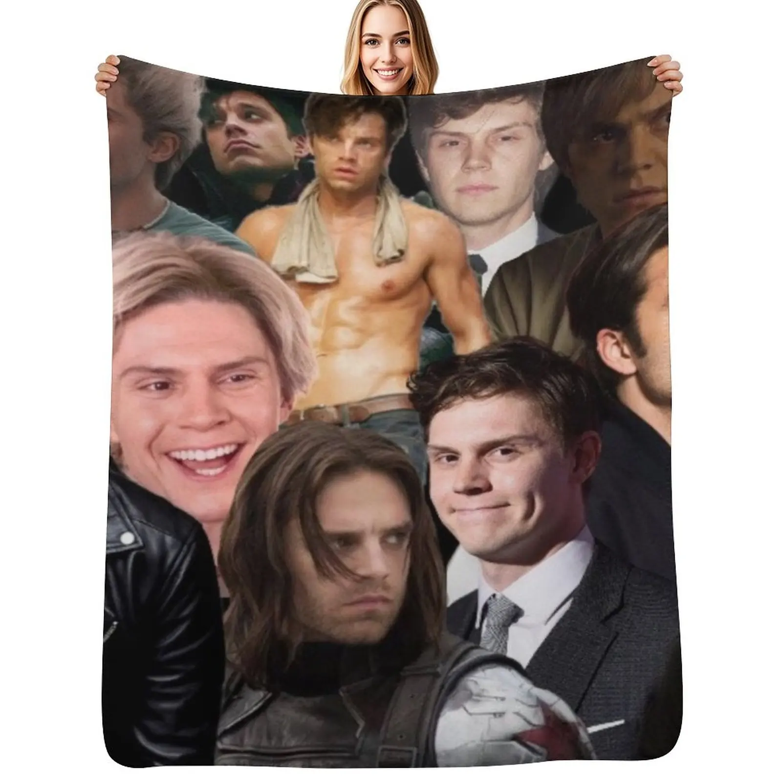 

seb and evan Throw Blanket Quilt Bed linens Sofa Quilt Personalized Gift Blanket