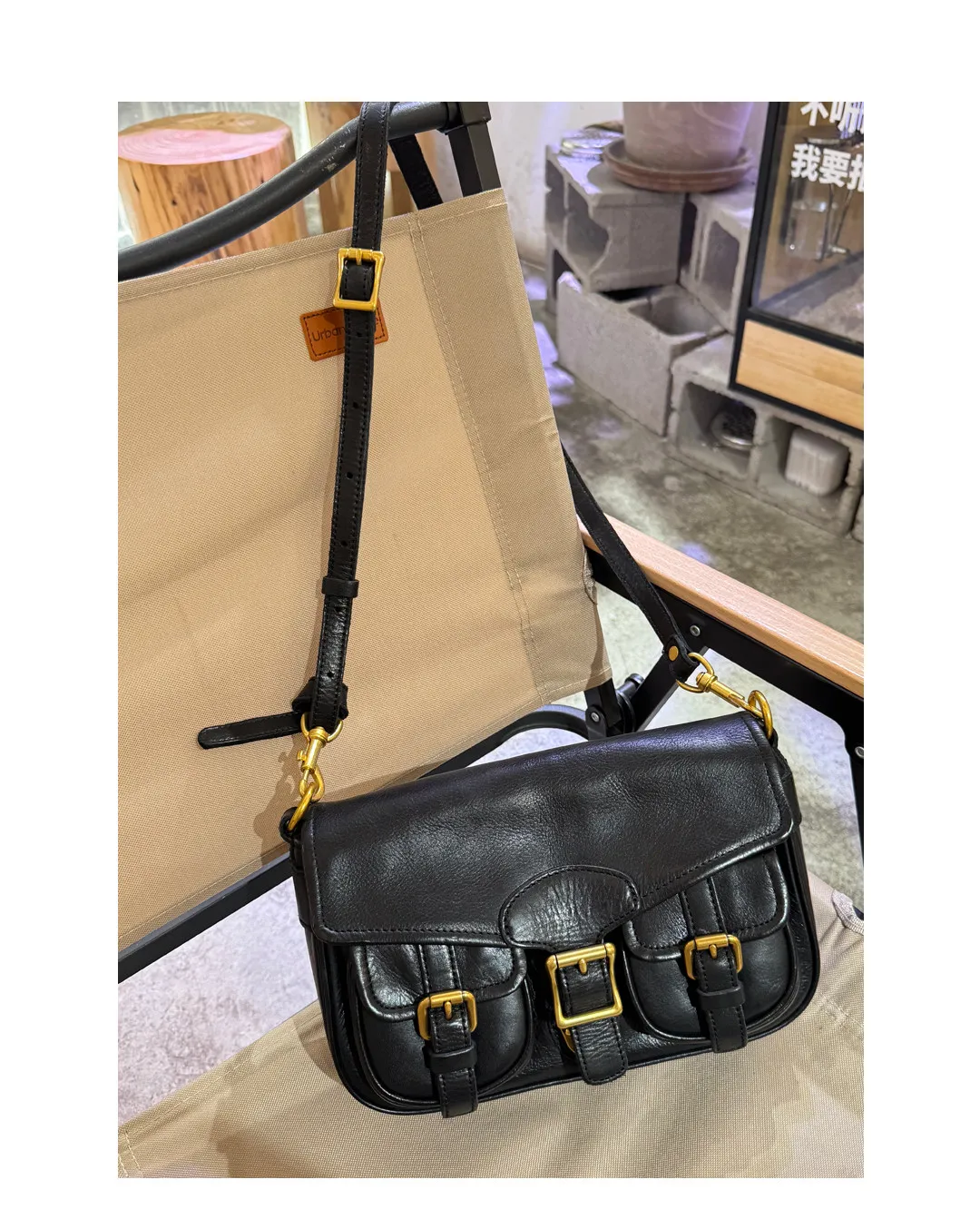 Designer-Handtasche aus pflanzlich gegerbtem Rindsleder, handgefertigt, modische lässige Damen-Umhängetasche aus echtem Leder. – Detail 1