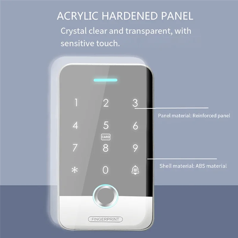 B92B-sistema de Control de acceso abridor de puerta Tuya NFC teclado de huella digital 125Khz RFID 13,56 Mhz IC lector de tarjetas independiente desbloqueo