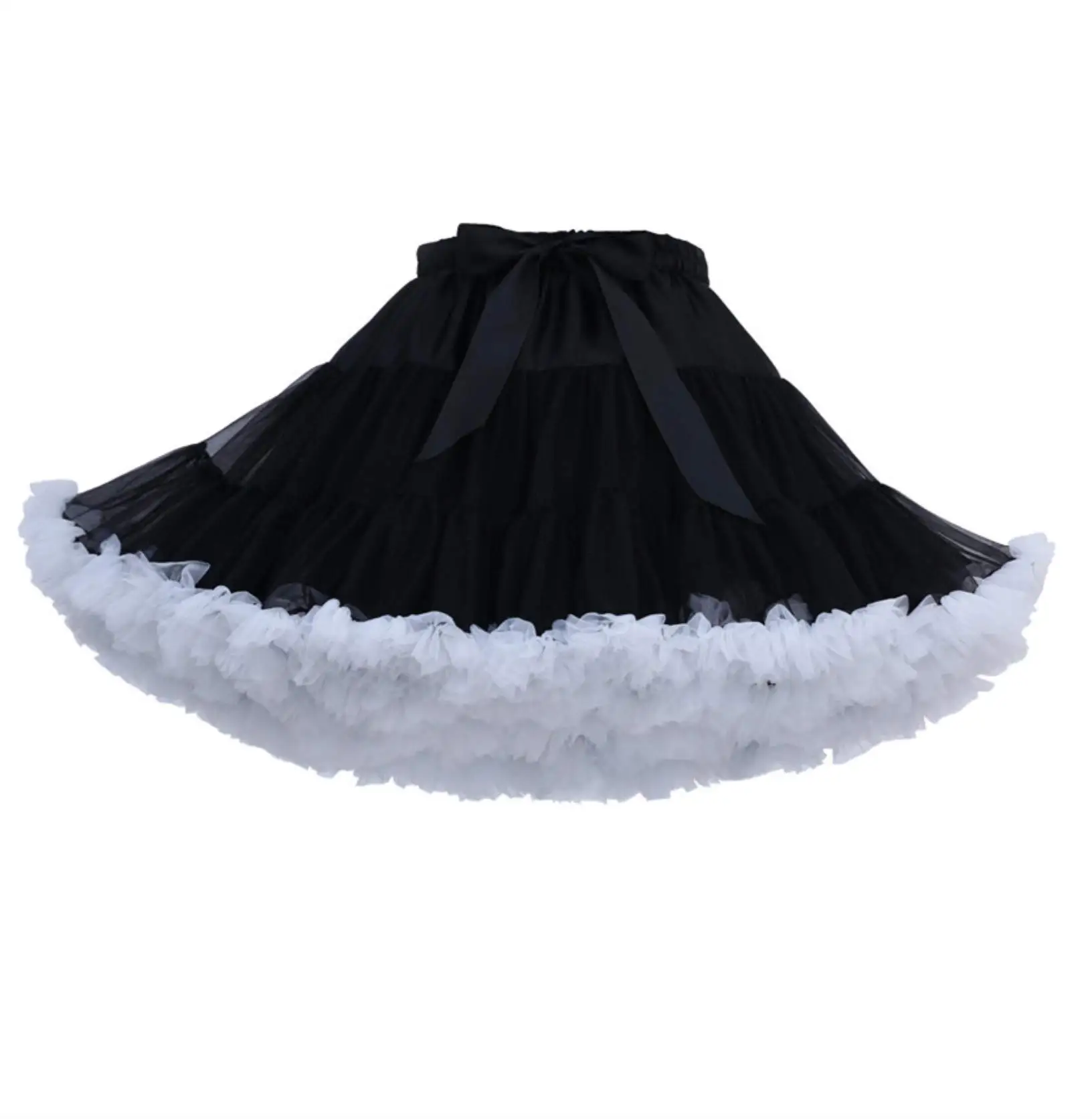 

Women's 3-Layered Tutu Dance Petticoat Pleated Mini Skirt فستان حفلات الزفاف