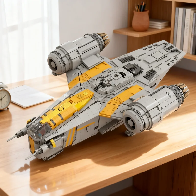 

7113pcs MOC The Mandalorian And Grogu UCS Razor Star Model Building Blocks Toy Construction Christmas Gifts DIY Idea Brick Kids