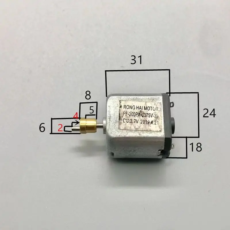 Motor Kecil Micro DC 3.7V Motor FF-280 Alat Cukur Rambut Daya Tinggi Tegangan Rendah Motor