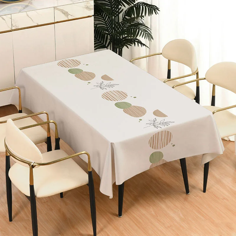 New Fashion Non-Slip Pu Tablecloth Waterproof Heat-Insulating and Soft Table Mat Comfortable Easy-Care Dining Table Decoration